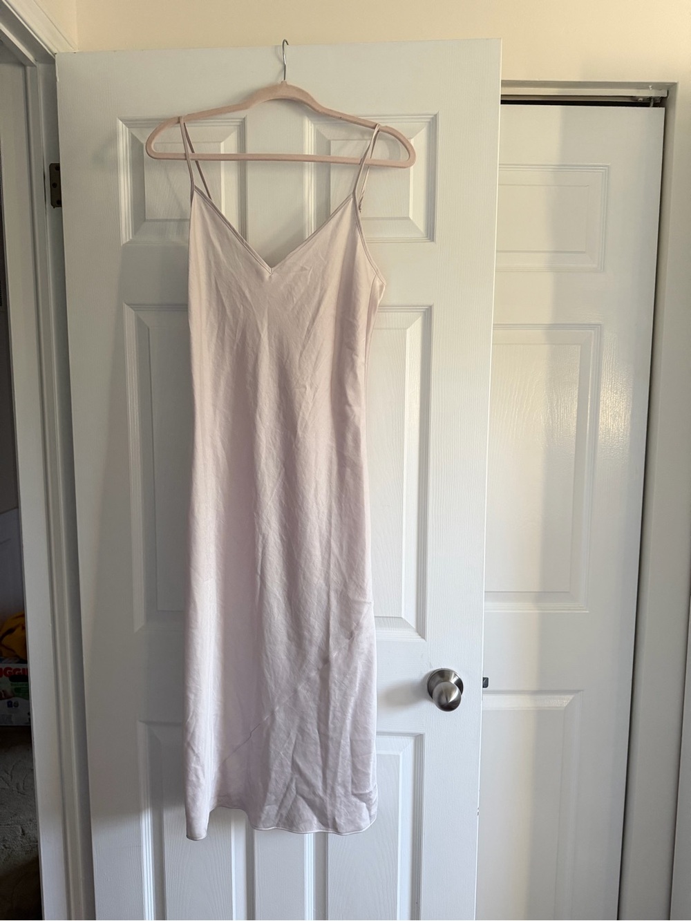 Aritzia Silk Slip Dress - Light Pink